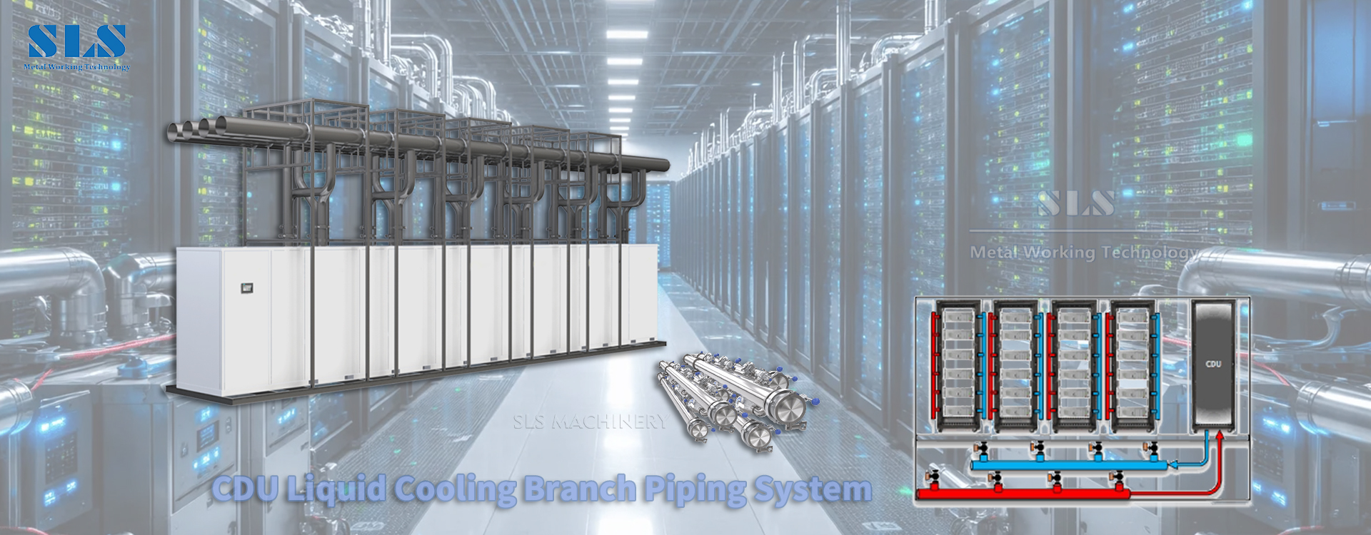01. Pipe Collaring Machine Is Reshaping CDU Liquid Cooling Manifold Manufacturing Tube Branching and Diversion Solutions 01. La machine de collier de serrage remodèle les solutions de dérivation et de dérivation de tubes de fabrication de collecteurs de refroidissement liquide CDU