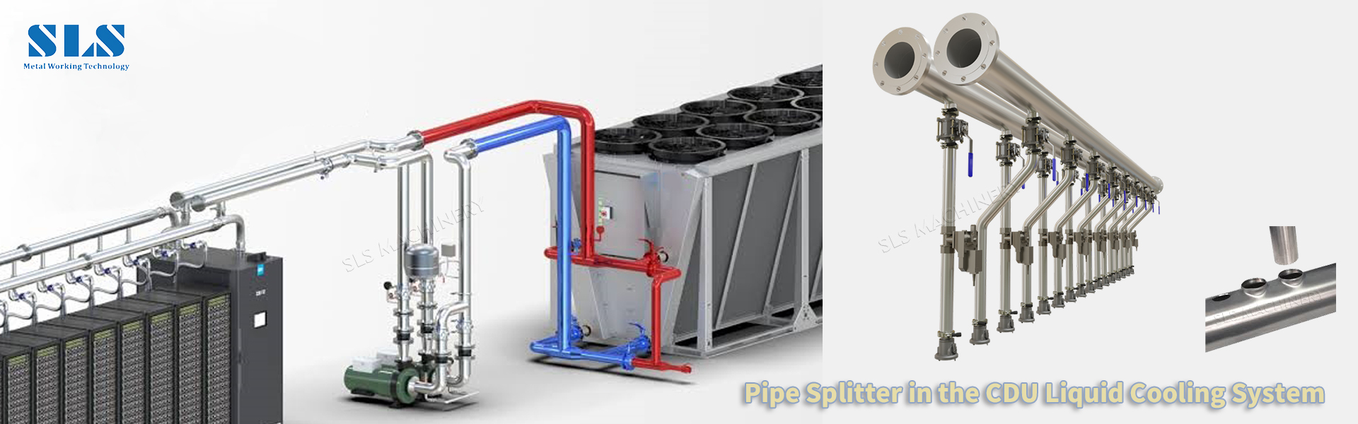02. Pipe Collaring Machine Is Reshaping CDU Liquid Cooling Manifold Manufacturing Tube Branching and Diversion Solutions 02. La machine de collier de tuyaux remodèle les solutions de dérivation et de dérivation de tubes de fabrication de collecteurs de refroidissement liquide CDU