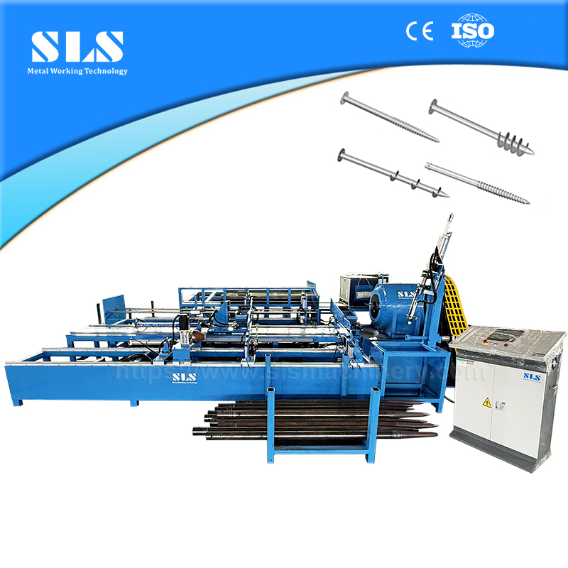 Machine de réduction de la pointe du tube entièrement automatique (Swagage) Machine avec forage laser - Type de pieu de masse terrestre de type 160cnc