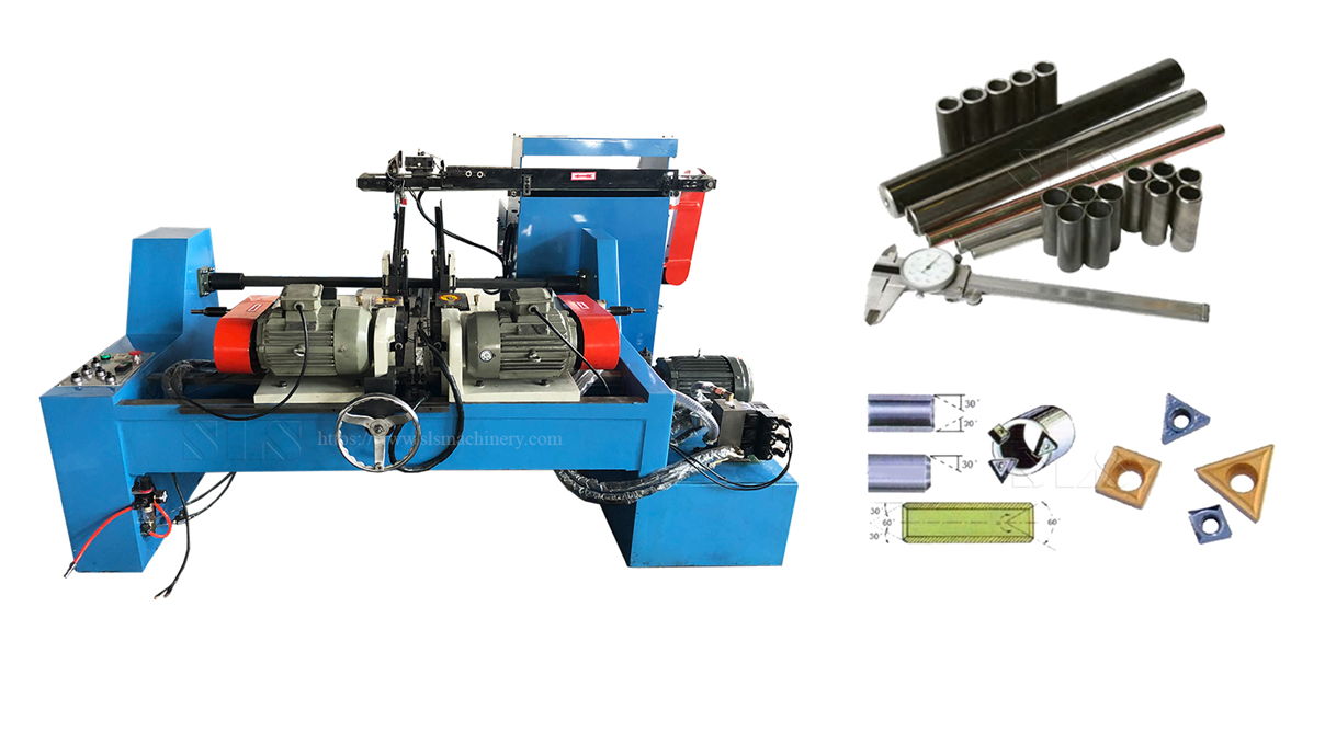 Machine de chanfreinage d'extrémité de tuyau en métal pour les doubles têtes de tube