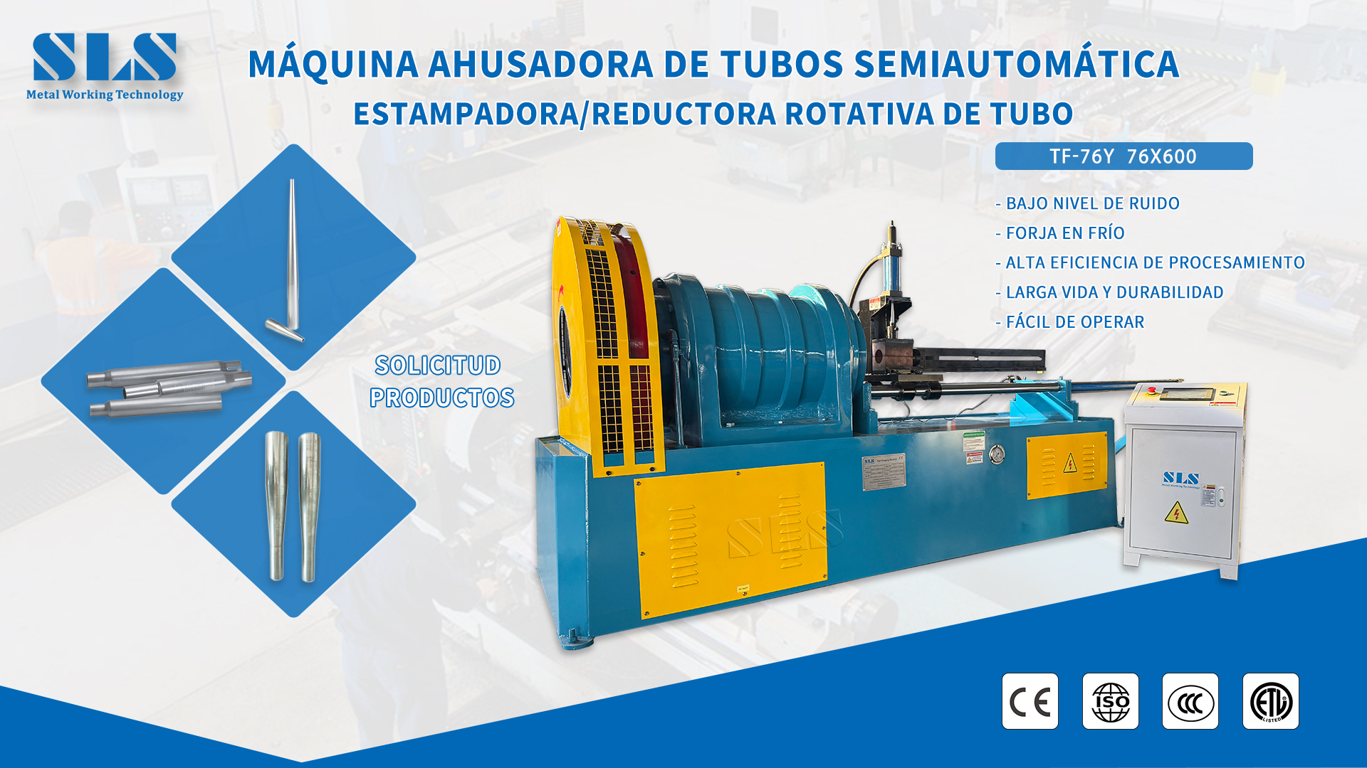 SLS Pipe Rotary Swagage Machine - Tube effilé le rupinage / fin Équipement de formation
