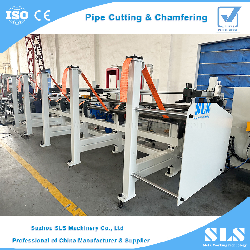 SLS Efficiency Precision CNC Automatic Type Cuting and Chamfering Machine | La ligne de production complète des solutions de coupure de tube