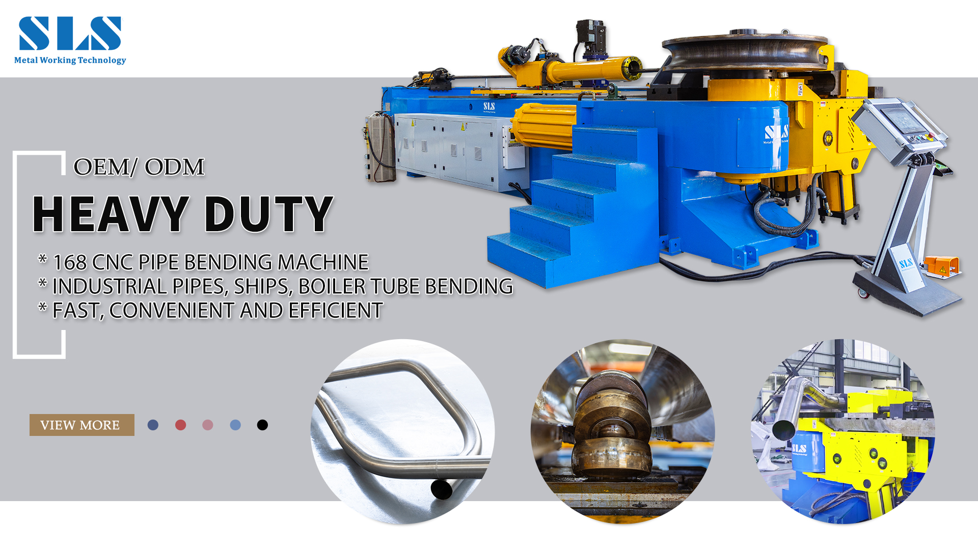 Machine de flexion de tube CNC robuste | Navires, chaudières, 5 tuyaux industriels de 6 pouces